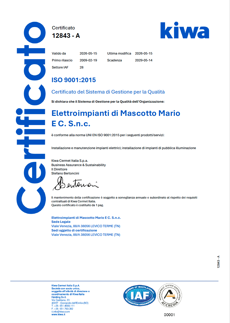 certificazione iso 9001:2015